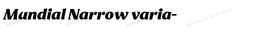Mundial Narrow varia字体转换